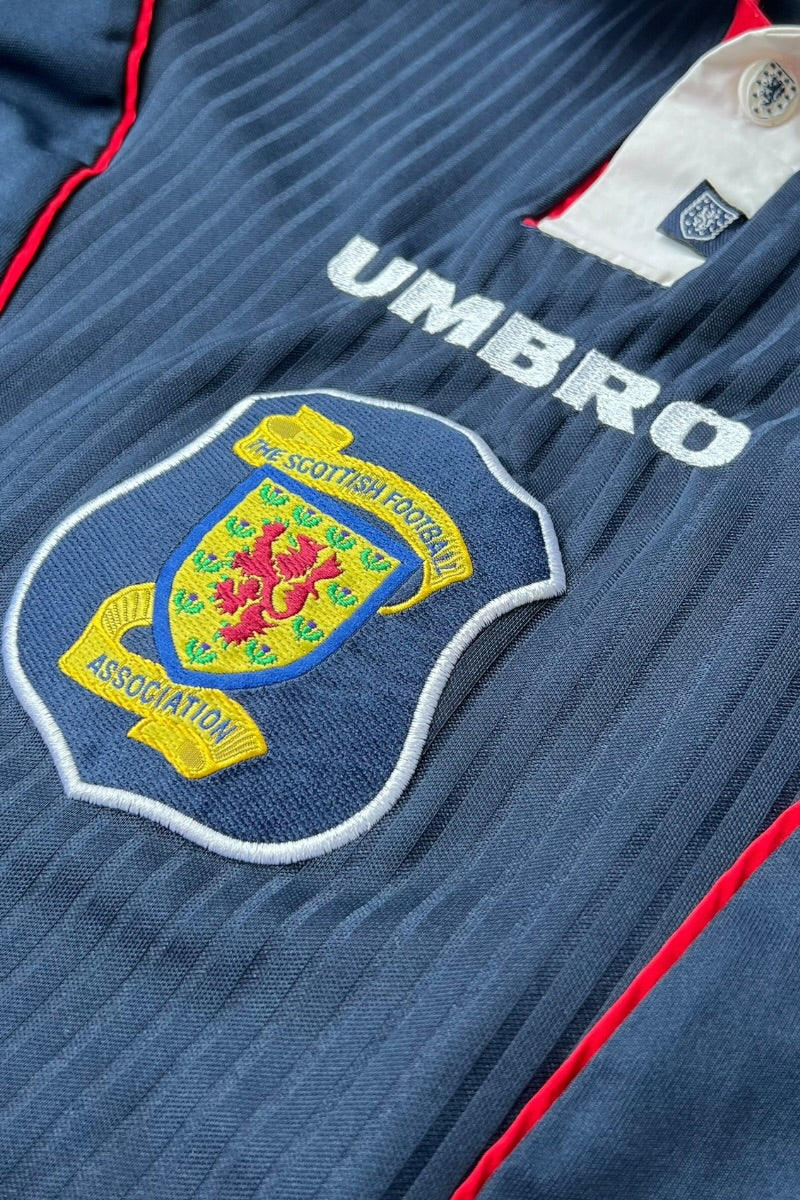 MADE IN ENGLAND 96-98'S THE SCOTTISH FOOTBALL ASSOCIATION GAME SHIRT / NAVY [SIZE: XL USED]