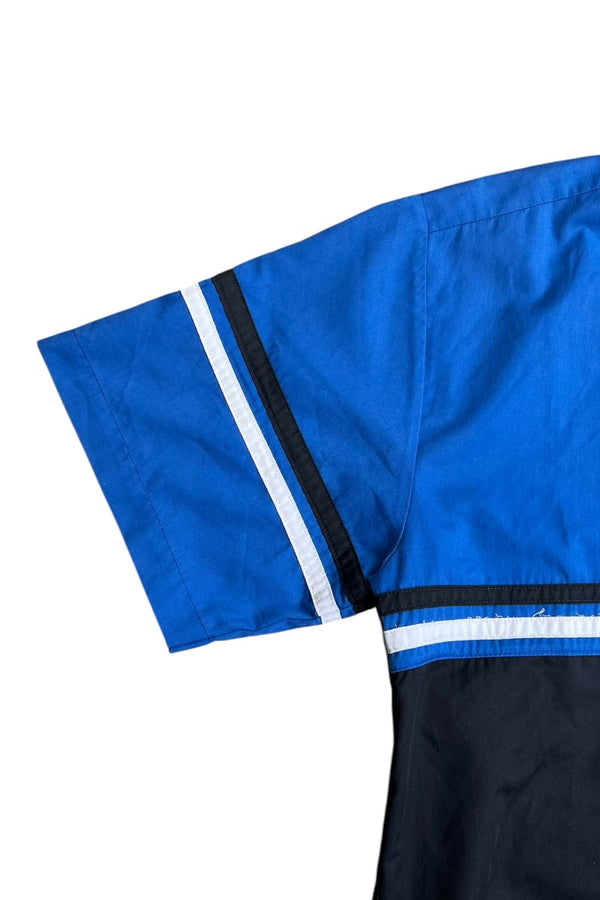 90'S S/S ZIP SHIRT / BLUE [SIZE: L USED]