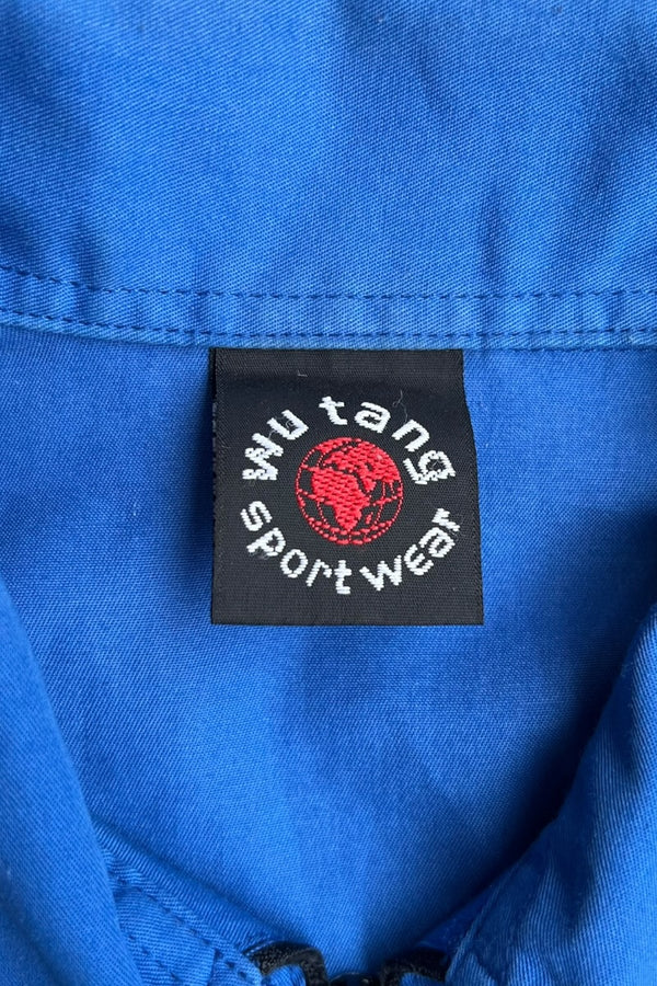 90'S S/S ZIP SHIRT / BLUE [SIZE: L USED]