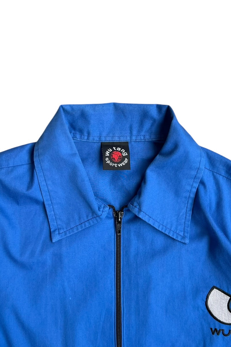 90'S S/S ZIP SHIRT / BLUE [SIZE: L USED]