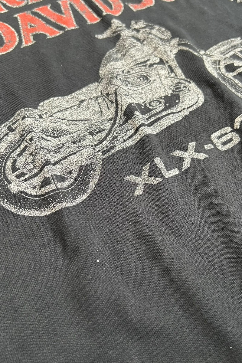 MADE IN USA 80'S HARLEY DAVIDSON XLX-61 T-SHIRT / BLACK [SIZE: L USED]