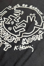 画像をギャラリービューアに読み込む, MADE IN USA 97'S KEITH HARING HARVEST MOON PARTY ART T-SHIRT / BLACK [SIZE: XL USED]
