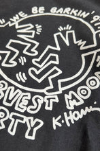 画像をギャラリービューアに読み込む, MADE IN USA 97'S KEITH HARING HARVEST MOON PARTY ART T-SHIRT / BLACK [SIZE: XL USED]
