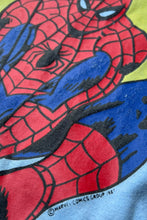 画像をギャラリービューアに読み込む, MADE IN USA 87'S SPIDER MAN MOVIE T-SHIRT / LIGHT BLUE [SIZE: M USED]
