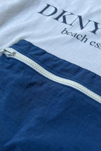 画像をギャラリービューアに読み込む, MADE IN USA 90'S BEACH ESSENTIALS PACKABLE T-SHIRT / WHITE BLUE [SIZE: L USED]
