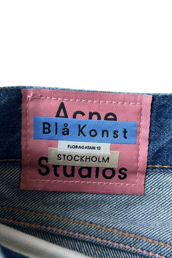 MADE IN ITALY MECE DARK TRASH DENIM PANTS / INDIGO [SIZE: 30 USED]