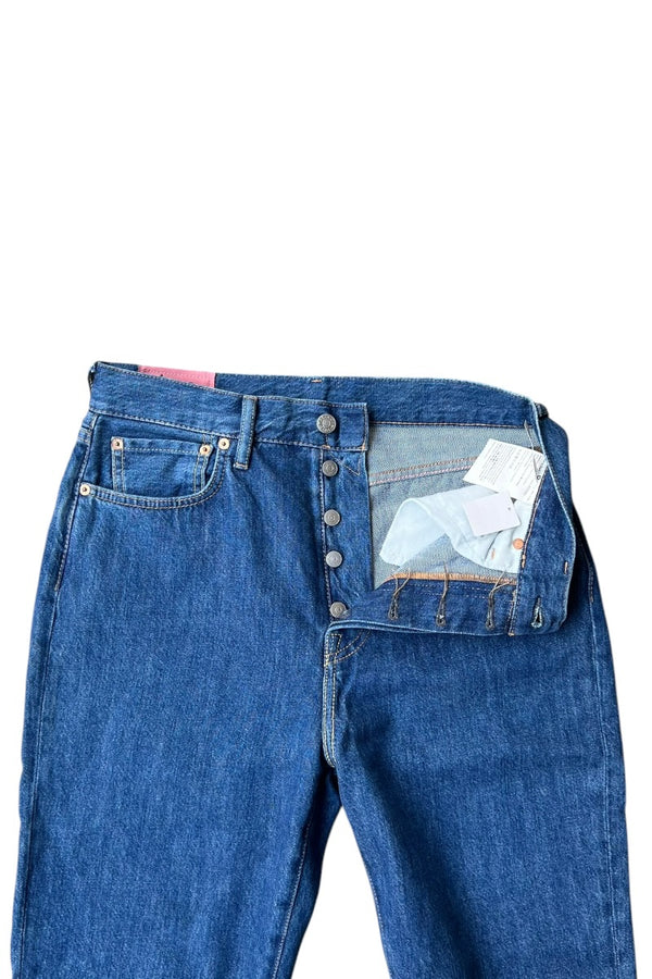 MADE IN ITALY MECE DARK TRASH DENIM PANTS / INDIGO [SIZE: 30 USED]