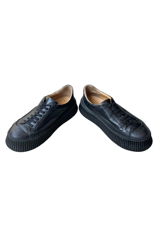 MADE IN SPAIN LEATHER SNEAKERS / BLACK [SIZE: 39 (25cm相当) USED]