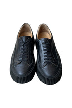 画像をギャラリービューアに読み込む, MADE IN SPAIN LEATHER SNEAKERS / BLACK [SIZE: 39 (25cm相当) USED]
