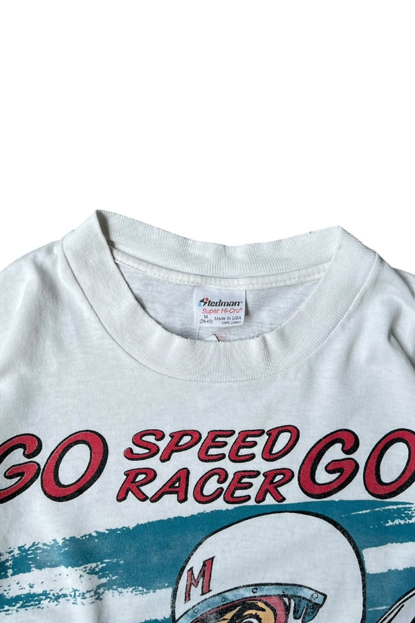 MADE IN USA 80'S MACH GOGOGO SPEED RACER T-SHIRT / WHITE [SIZE: M USED]