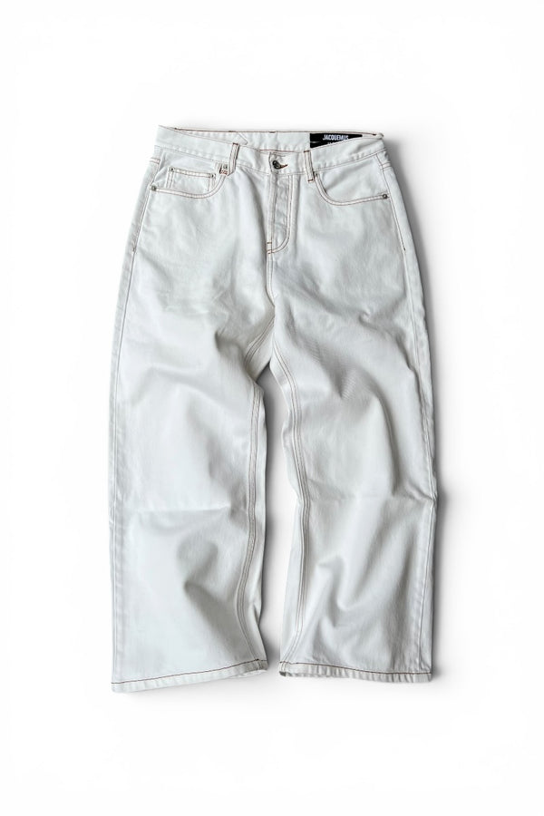 MADE IN PORUTUGAL LE PAYSAN DENIM PANTS / WHITE [SIZE: 31 USED]