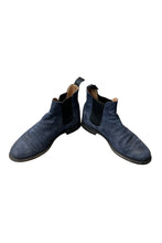 画像をギャラリービューアに読み込む, MADE IN ENGLAND SUEDE CHELSEA BOOTS / NAVY [SIZE: US9.5 (27.5cm相当) USED]
