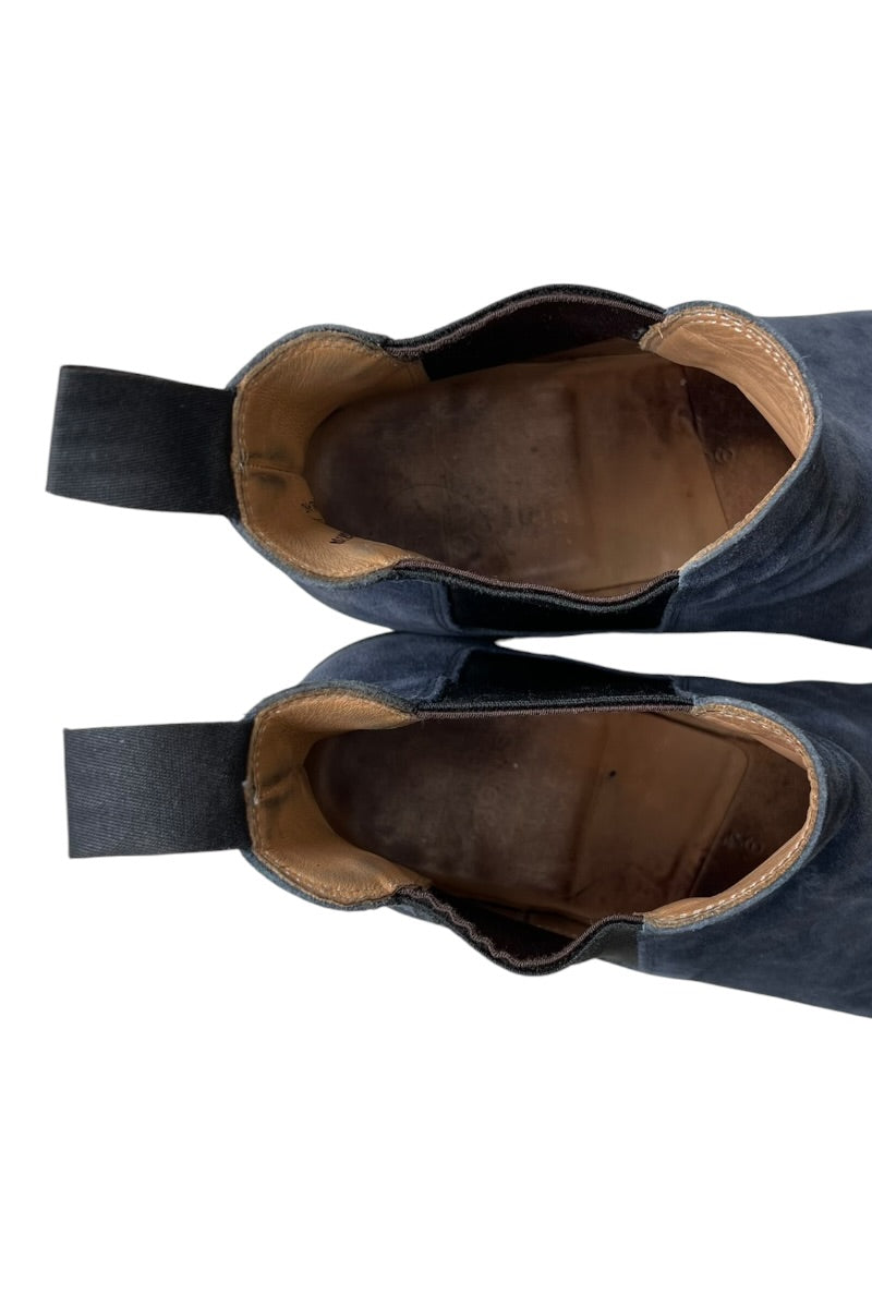 MADE IN ENGLAND 스웨이드 첼시 부츠 / NAVY [사이즈: US9.5 (27.5cm 상당) USED]