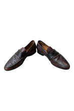 画像をギャラリービューアに読み込む, MADE IN ITALY DIAMANTE LEATHER LOAFERS / BLACK [SIZE: US9 (27cm相当) USED]
