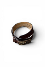 画像をギャラリービューアに読み込む, BUCKLE LEATHER BELT / BROWN [SIZE: ONE SIZE USED]
