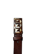 画像をギャラリービューアに読み込む, BUCKLE LEATHER BELT / BROWN [SIZE: ONE SIZE USED]
