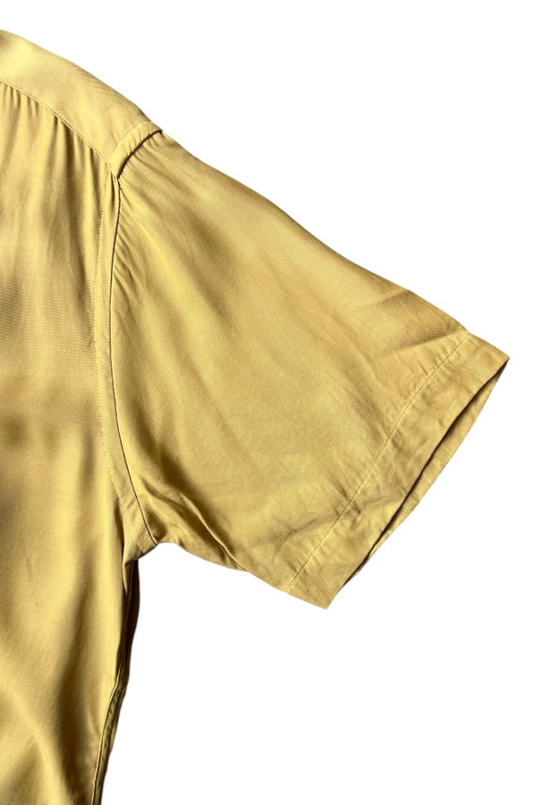 MADE IN USA S/S REYON SHIRT / YELLOW [SIZE: M USED]