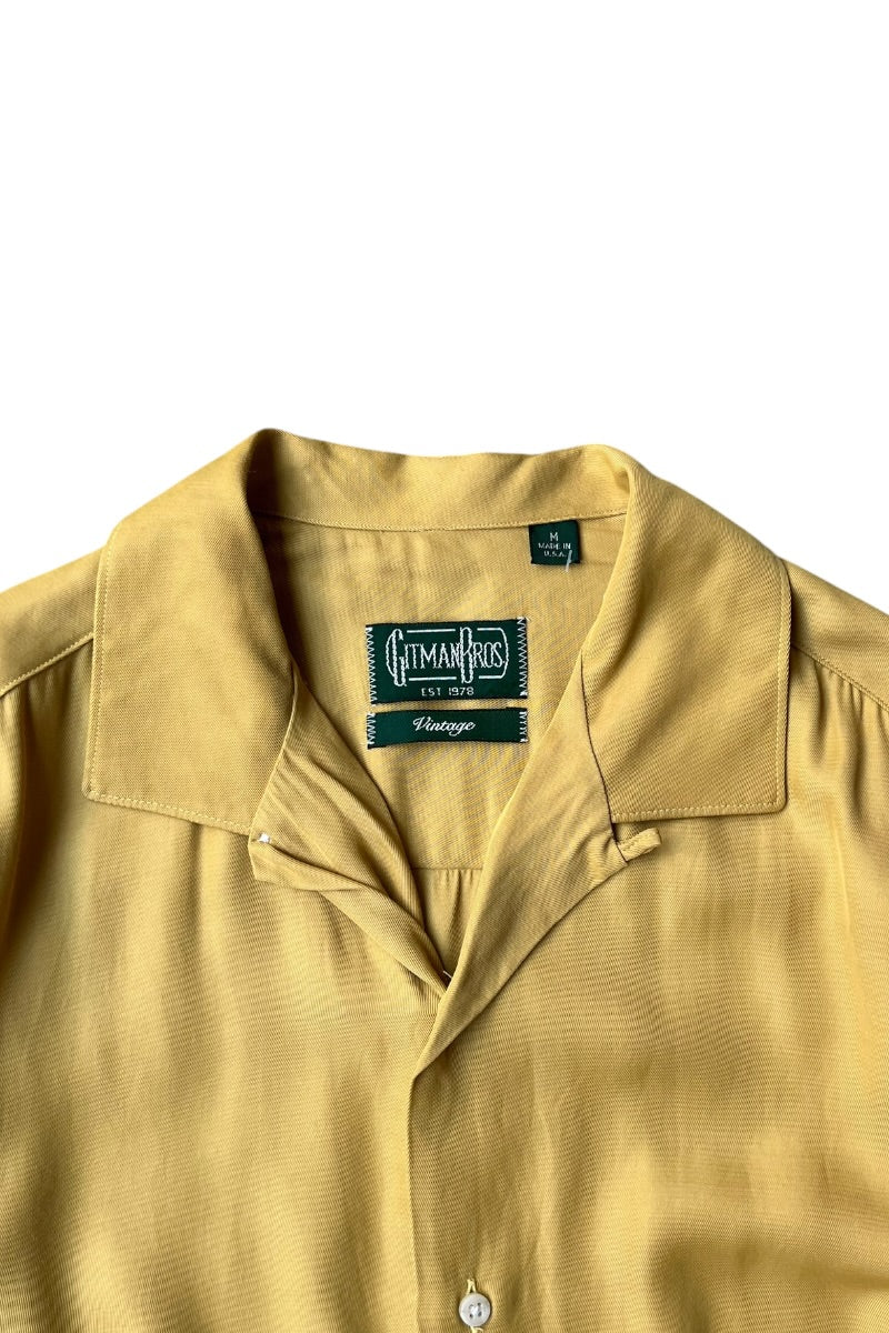 MADE IN USA S/S REYON SHIRT / YELLOW [SIZE: M USED]