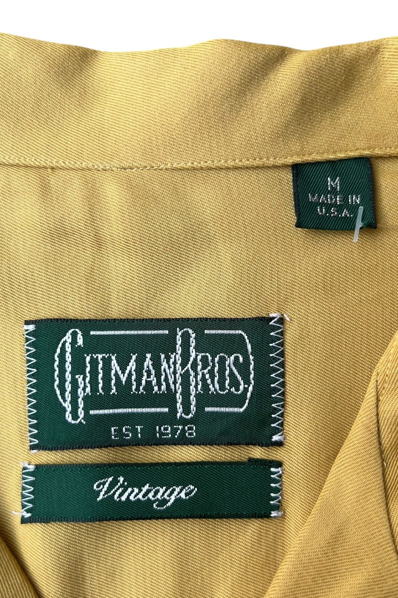 MADE IN USA S/S REYON SHIRT / YELLOW [SIZE: M USED]
