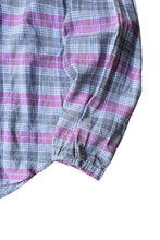 画像をギャラリービューアに読み込む, MADE IN PORTUGAL PULLOVER CHECK HOODIE SHIRT / PINK [SIZE: 48 USED]
