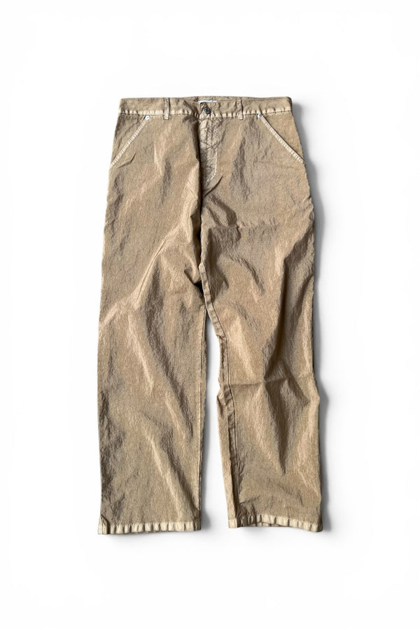MADE IN PORUTUGAL NYLON PAINTER PANTS / BEIGE [SIZE: M USED]