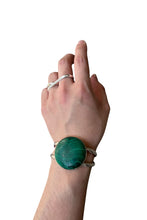 画像をギャラリービューアに読み込む, MADE IN MEXICO 925 SILVER BANGLE W/MALACHITE / SILVER [SIZE: ONE SIZE USED]

