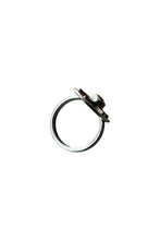 画像をギャラリービューアに読み込む, 925 SILVER RING W/ZIRCONIA &amp; BRASS / SILVER  [SIZE: 15号相当 USED]
