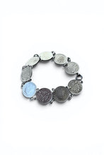 画像をギャラリービューアに読み込む, 30'S ENGLAND THREE PENCE SILVER COIN BRACELET / SILVER [SIZE: ONE SIZE USED]
