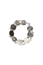 画像をギャラリービューアに読み込む, 30'S ENGLAND THREE PENCE SILVER COIN BRACELET / SILVER [SIZE: ONE SIZE USED]
