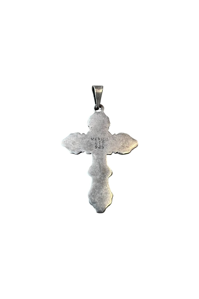 MADE IN MEXICO 925 SILVER CROSS NECKLACE TOP / SILVER [SIZE: ONE SIZE USED]