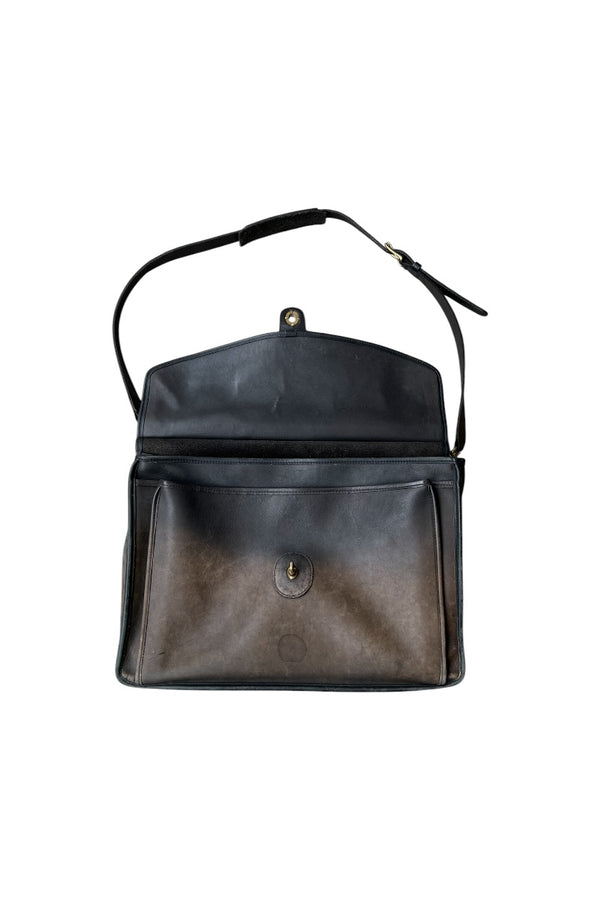 MADE IN USA 80'S LEATHER SHOULDER BAG / BROWN [SIZE: ONE SIZE USED]