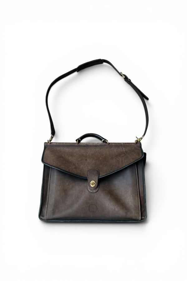 MADE IN USA 80년대 LEATHER SHOULDER BAG / BROWN [사이즈: ONE SIZE USED]