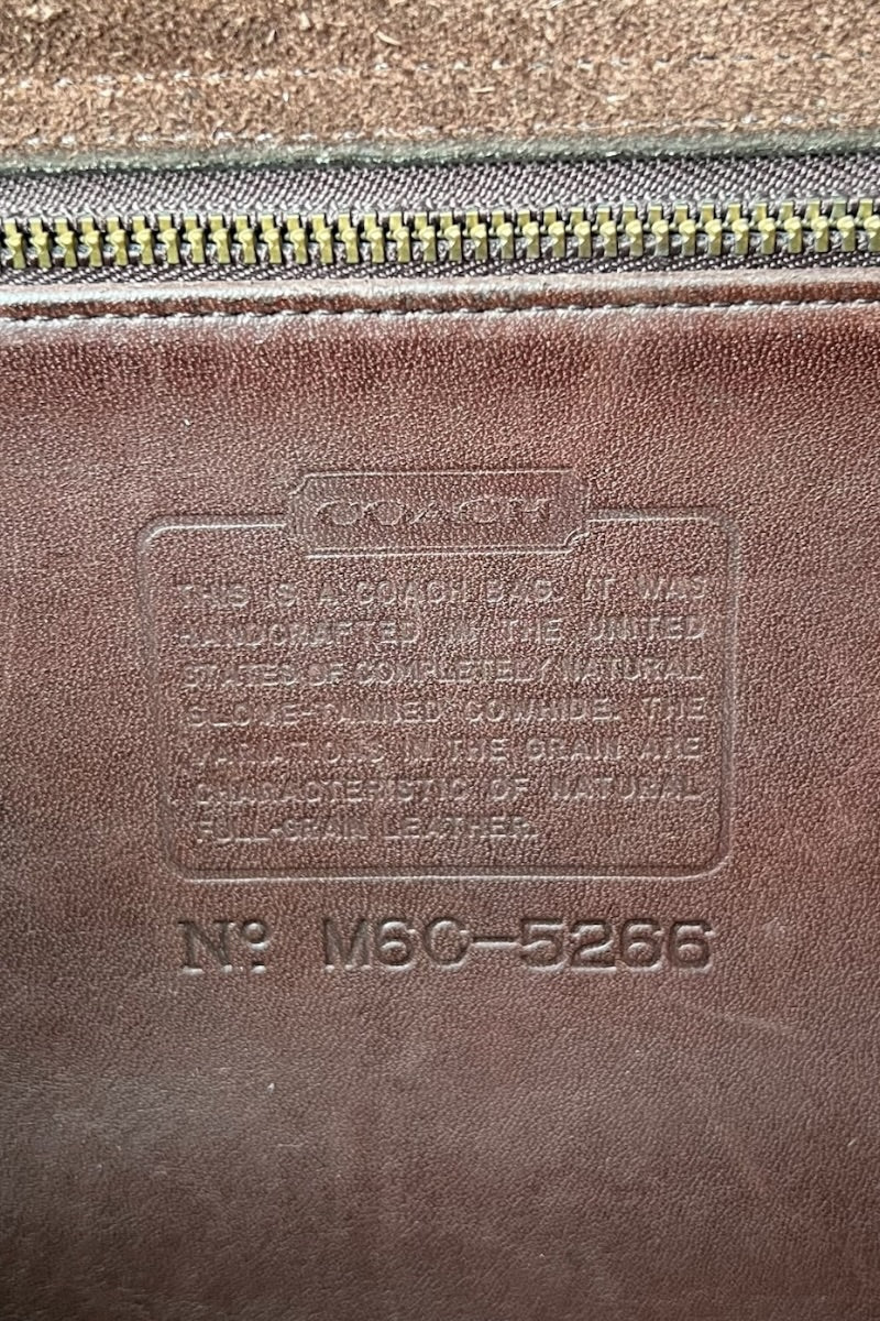 MADE IN USA 80'S LEATHER SHOULDER BAG / BROWN [SIZE: ONE SIZE USED]
