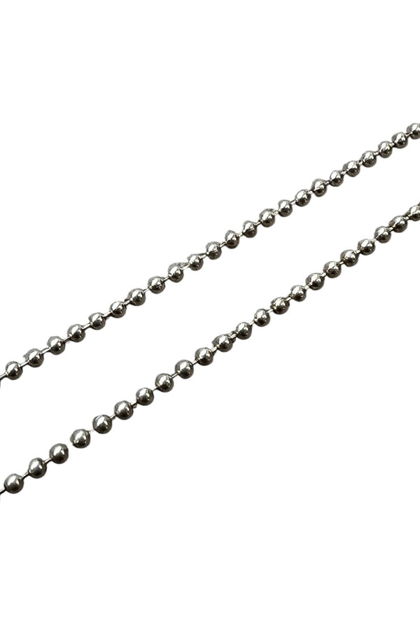 MADE IN ITALY 925 SILVER BALL CHAIN NECKLACE / SILVER [SIZE: ONE SIZE USED]
