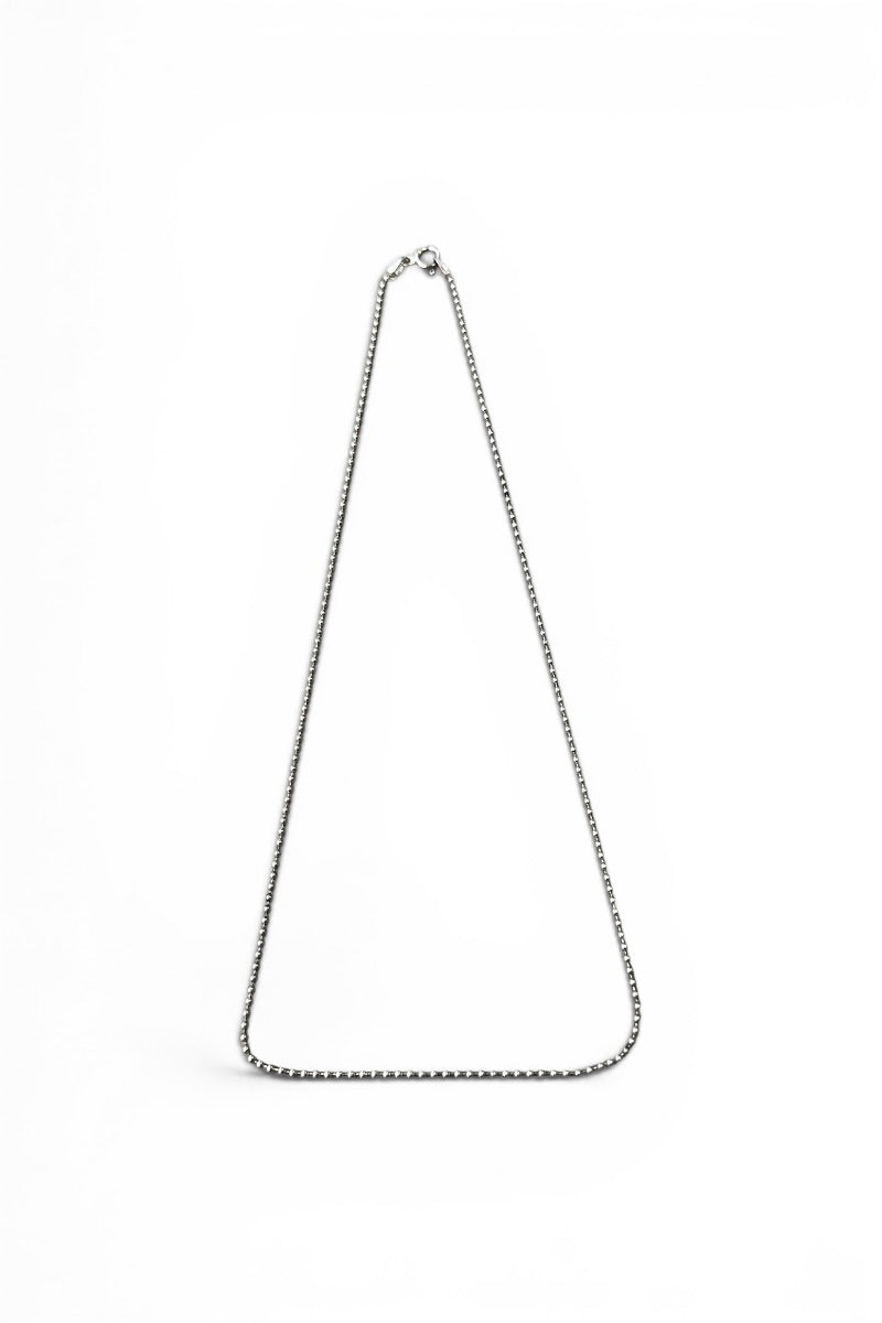 MADE IN ITALY 925 SILVER BALL CHAIN NECKLACE / SILVER [SIZE: ONE SIZE USED]