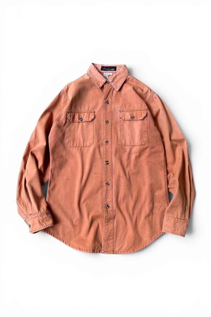 80'S WORK SHIRT FEDED ORANGE / ORANGE [SIZE: M USED]