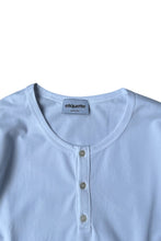 画像をギャラリービューアに読み込む, HENLEY NECK L/S TEE / WHITE [SIZE: M DEADSTOCK/NOS]
