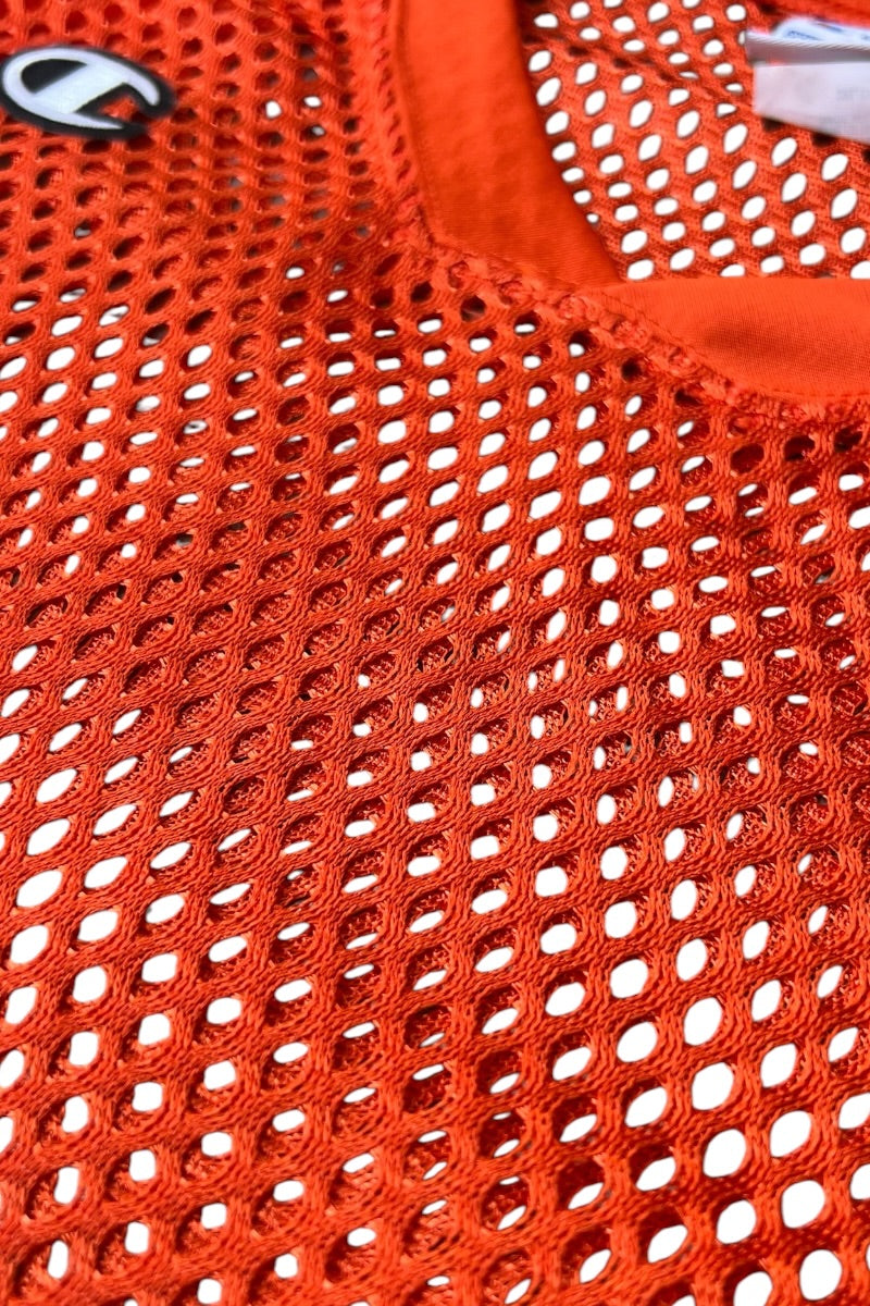 AUTHENTIC MESH T-SHIRT / ORANGE [SIZE: 2XL USED]
