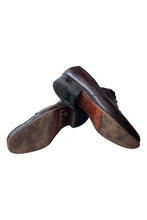 画像をギャラリービューアに読み込む, 70'S PLAIN TOE  LEATHER SHOES / BROWN [SIZE: US9.5(27.5cm相当) USED]
