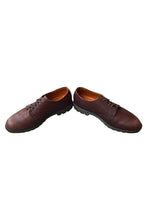 画像をギャラリービューアに読み込む, 90'S PLAIN TOE  LEATHER SHOES / BROWN [SIZE: US8 (26.5cm相当) USED]
