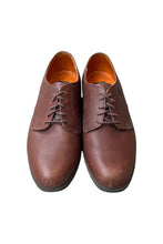 画像をギャラリービューアに読み込む, 90'S PLAIN TOE  LEATHER SHOES / BROWN [SIZE: US8 (26.5cm相当) USED]
