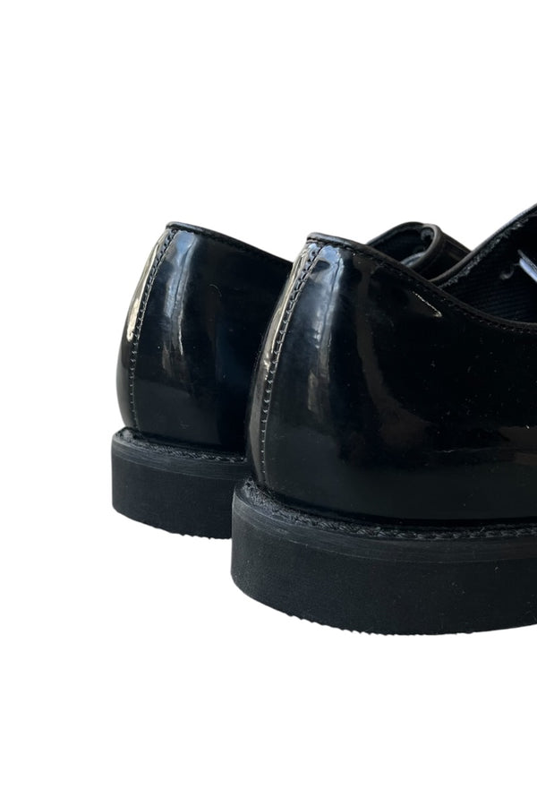MADE IN USA 90'S ENAMEL PLAIN TOE SHOES / BLACK [SIZE: US10 (28cm相当) USED]