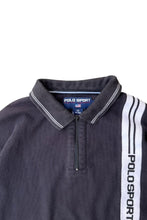 画像をギャラリービューアに読み込む, 90'S HALF-ZIP POLO SHIRT / BLACK [SIZE: L USED]
