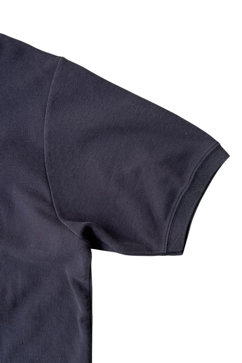 90'S HALF-ZIP POLO SHIRT / BLACK [SIZE: L USED]