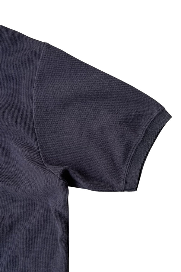 90'S HALF-ZIP POLO SHIRT / BLACK [SIZE: L USED]