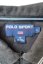 画像をギャラリービューアに読み込む, 90'S HALF-ZIP POLO SHIRT / BLACK [SIZE: L USED]
