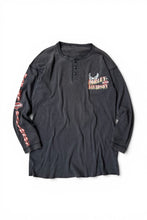 画像をギャラリービューアに読み込む, 90'S HARLEY DAVIDSON HENLEY NECK L/S T-SHIRT / BLACK [SIZE: L USED]
