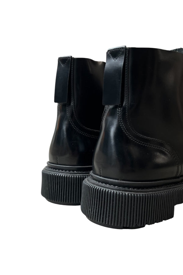MADE IN PORTUGAL LEATHER BOOTS / BLACK [SIZE: 41 (26.5cm相当) USED]