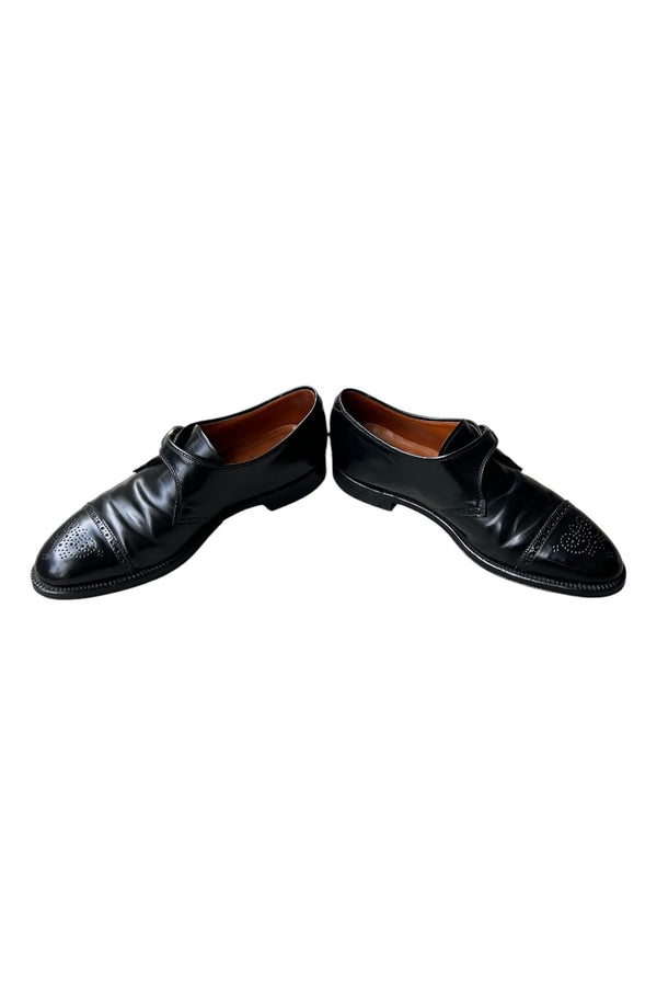 MADE IN USA 1649 CORDVAN LEATHER MONK STRAP SHOES / BLACK [SIZE: US9.5 (27.5cm相当) USED]
