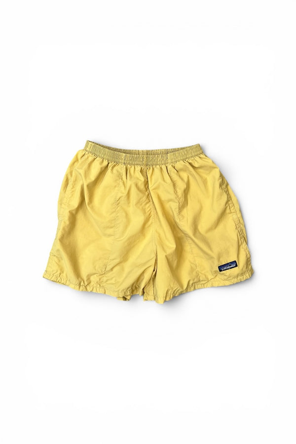 90'S NYLON SHORT PANTS / YELLOW [SIZE: M USED]